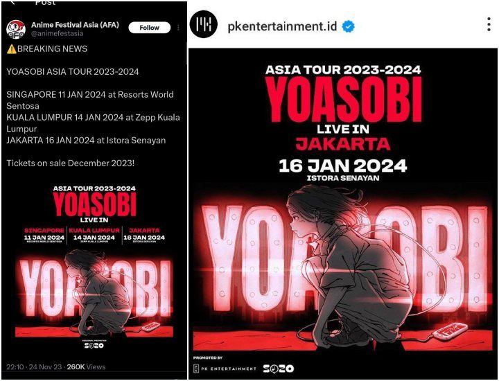 Sukses Tampil Di Jakarta Tahun Lalu, Yoasobi Umumkan Rencana Asia Tour ...