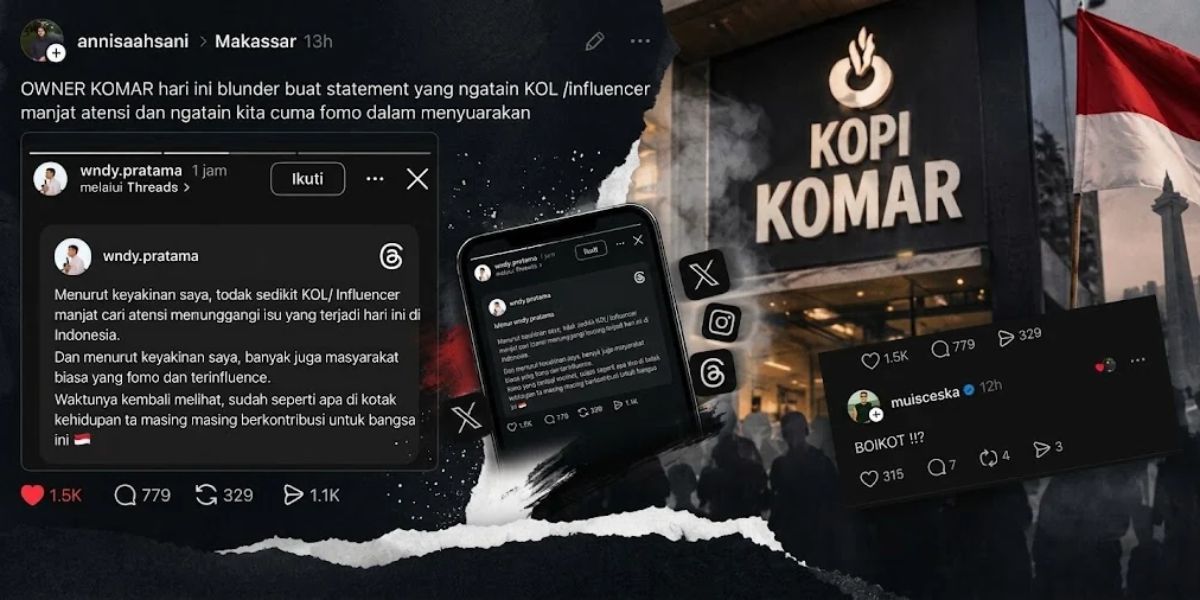 Pernyataan Owner Kopi Komar soal Influencer Cari Atensi jadi pemicu Seruan Boikot di Media Sosial Threads