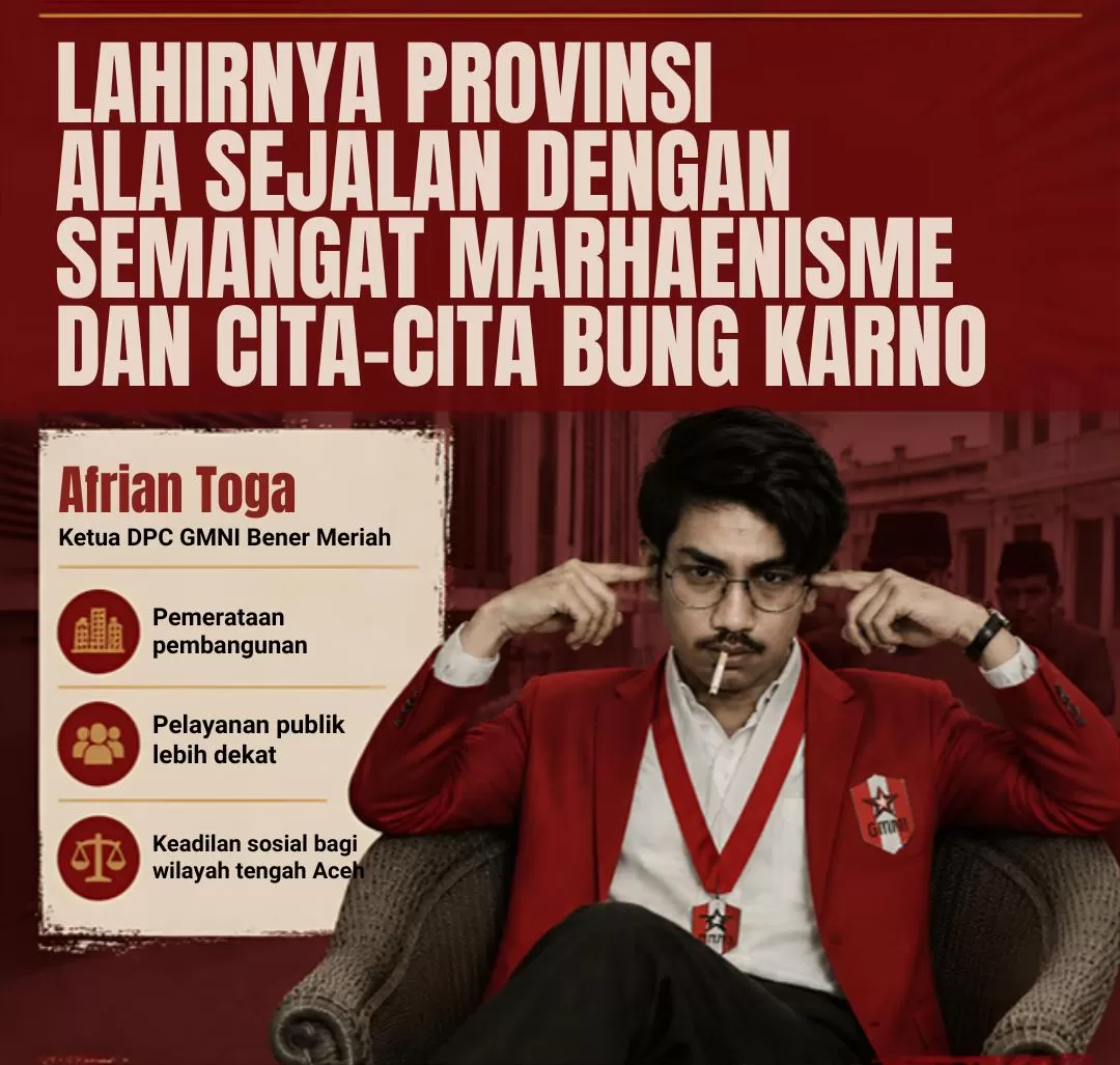 Photo : Afrian Toga (Ketua DPC GMNI Bener Meriah)