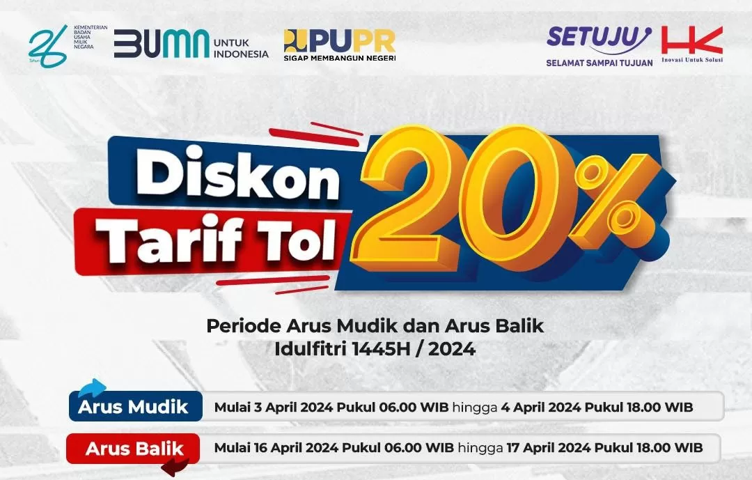 Catat Mulai April Hutama Karya Berlakukan Diskon Tarif Tol