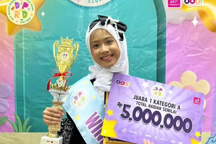 Fatima Qibtiyya Zulkarnain, Siswi SDIT MU Cinere Juara Duta Pelajar Rabbani 2025.&nbsp; (ANDIKA EKA/RADAR DEPOK)