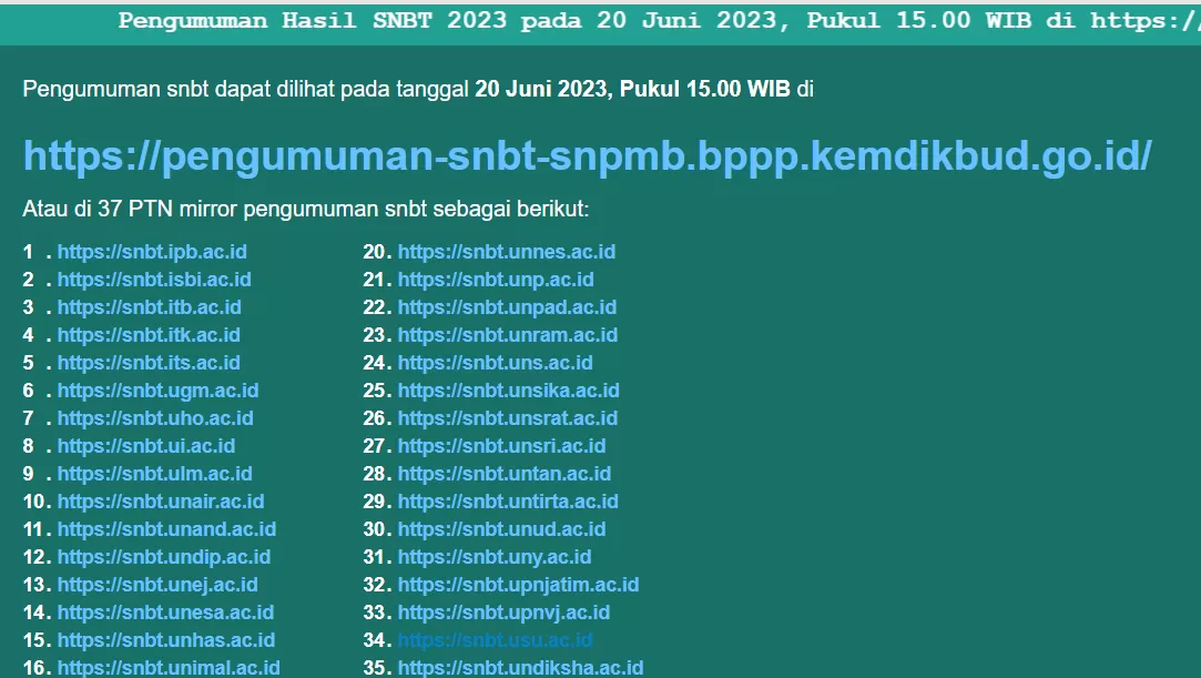 HARI INI! Pengumuman Serentak UTBK-SNBT 2023 Pada 20 Juni 2023, Ini Dia ...