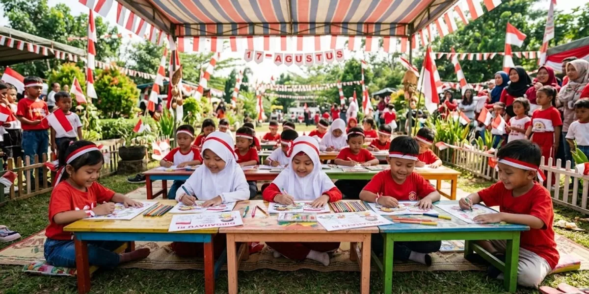 Lomba Agustusan untuk Anak-anak (gemini ai)