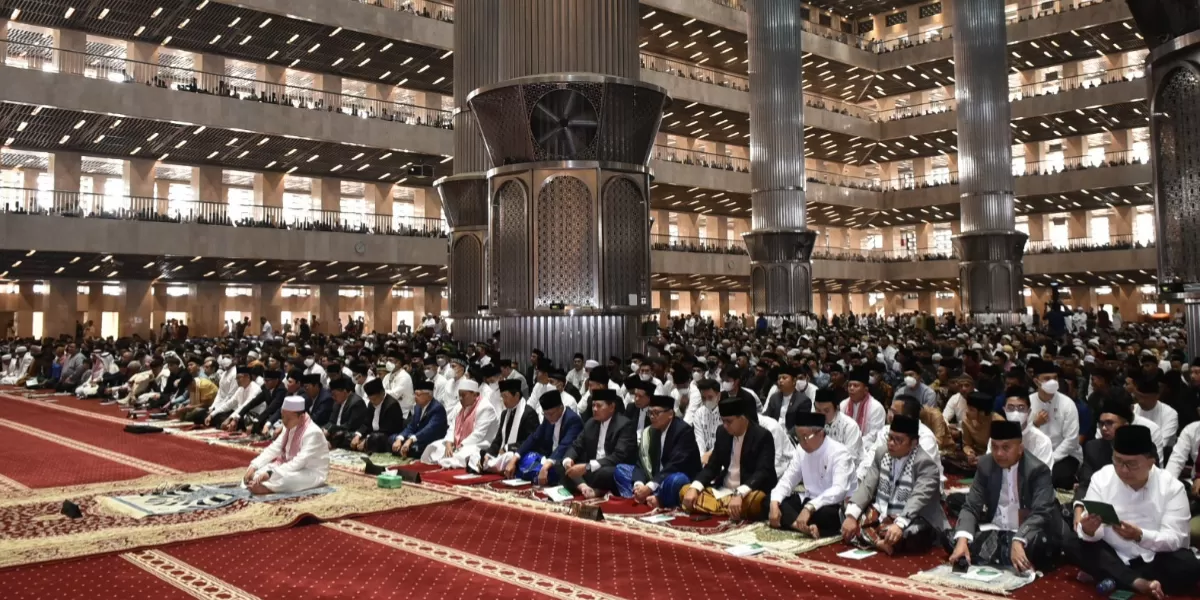 Shalat Idul Fitri di Masjid Istiqlal. (kemenag.go.id)