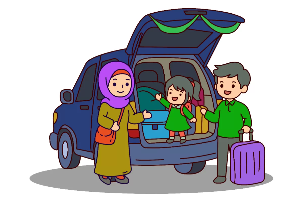 Ilustrasi posko mudik. (Freepik)
