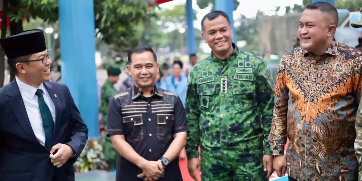 Bupati Bogor Rudy Susmanto menghadiri peringatan HUT Kostrad ke 65 di Madivif 1 Kostrad Cilodong Depok. (Ist)