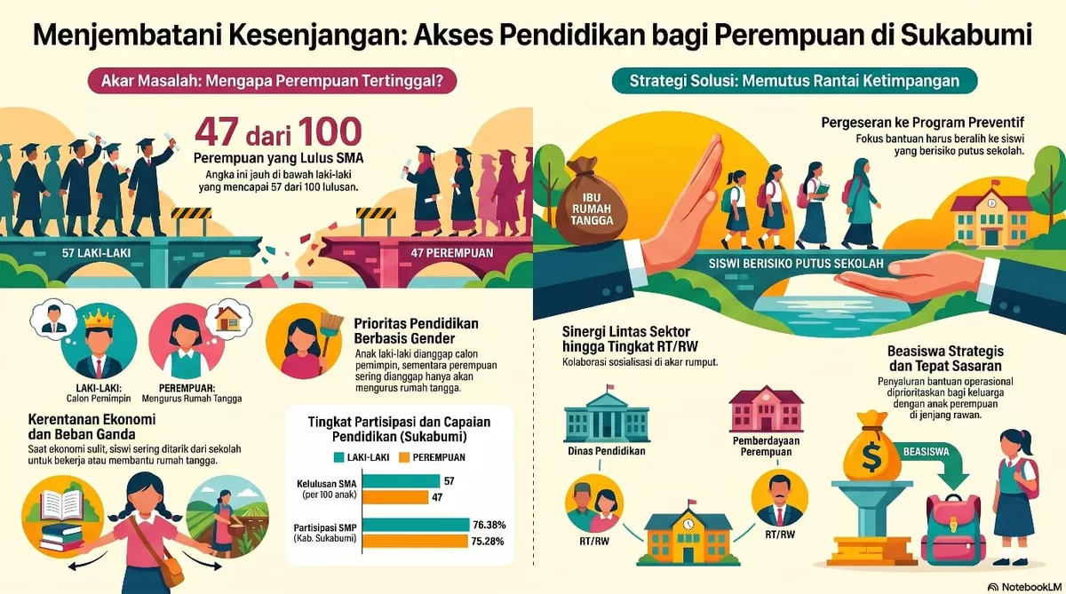 Fotografis akses pendidikan bagi perempuan di Sukabumi. (FOTO: Ist)
