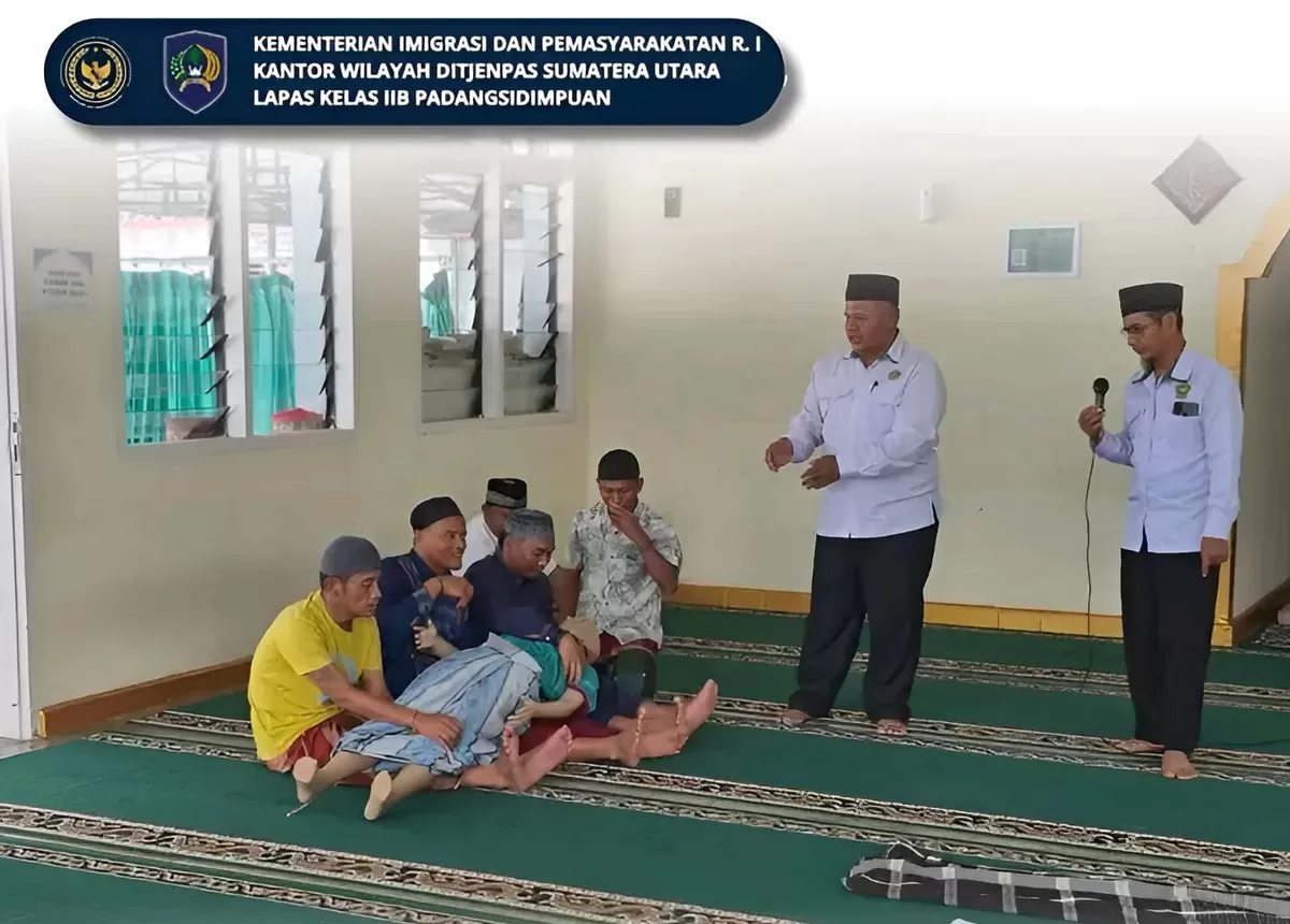 Warga Binaan Lapas Padangsidimpuan Saat Kegiatan Tata Cara Pengurusan Jenazah