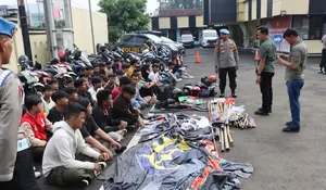 Konvoi Meresahkan, Polres Metro Depok Amankan 36 Remaja : Lima Orang Positif Narkoba