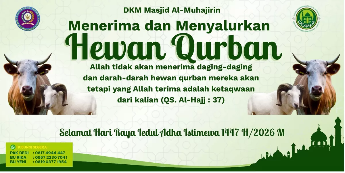 DKM Al-Muhajirin Pepabri Gunteng Cianjur menerima hewan qurban. (FOTO: Istimewa)