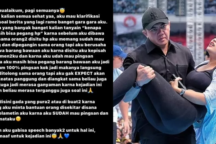 Netizen Dibuat Iri dengan Aksi Mayor Teddy Saat Gendong Wanita Pingsan yang  Hadiri Kampanye Akbar di GBK - Kilat