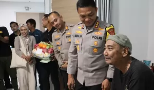 Kapolres Metro Depok Jenguk Wartawan Metro TV yang Terbaring Sakit : Lekas Sehat dan Kembali Berkarya