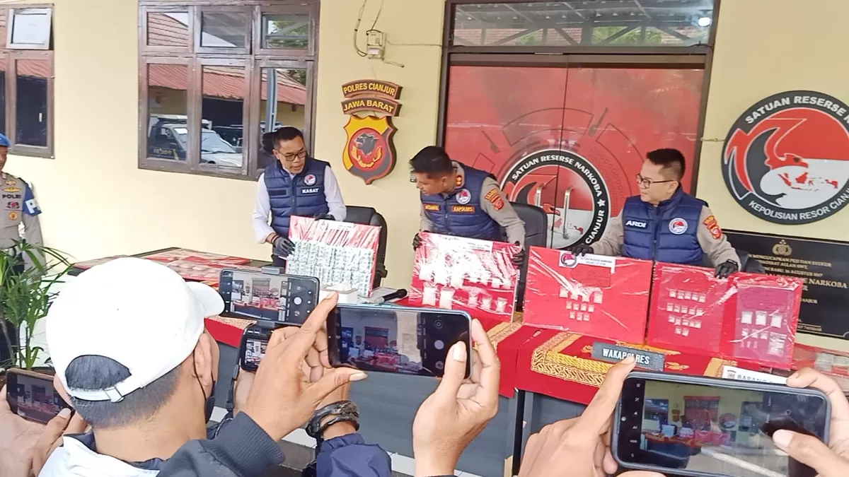 Peredaran sabu setengah kilogram diungkap Polres Cianjur. (FOTO: Ist)