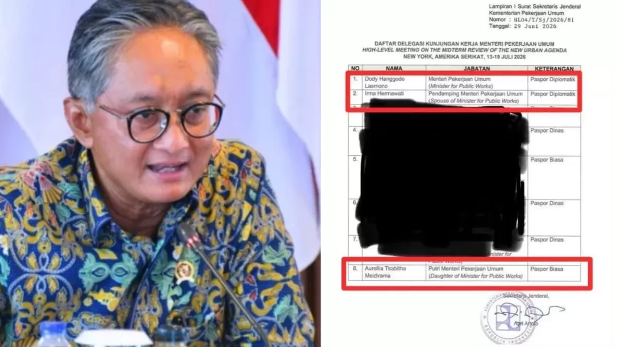 Ramai kebocoran surat perjalanan dinas Menteri PU Dody Hanggodo yang turut mengajak anaknya. (Instagram/dody_hanggodo -Threads/salsaer)