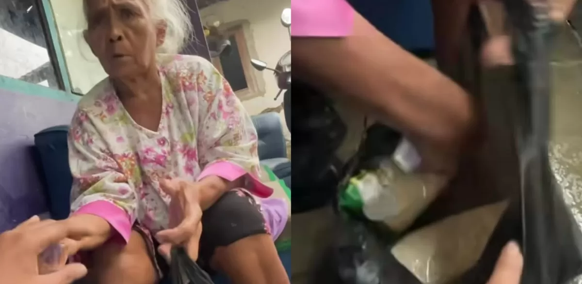 Seorang nenek di Magetan, Jawa Timur ingin memberi beras dan gula untuk melunasi utang (Instagram/nld_hy05)