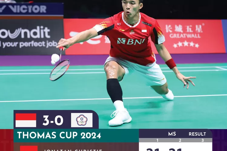 HASIL LENGKAP Tim Thomas dan Uber Cup Indonesia 2024, Melaju Bersama ke