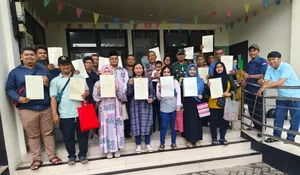 107 Warga Kelurahan Pancoranmas Depok Terima Sertifikat Elektronik PTSL, Lurah : Terima Kasih Masyarakat