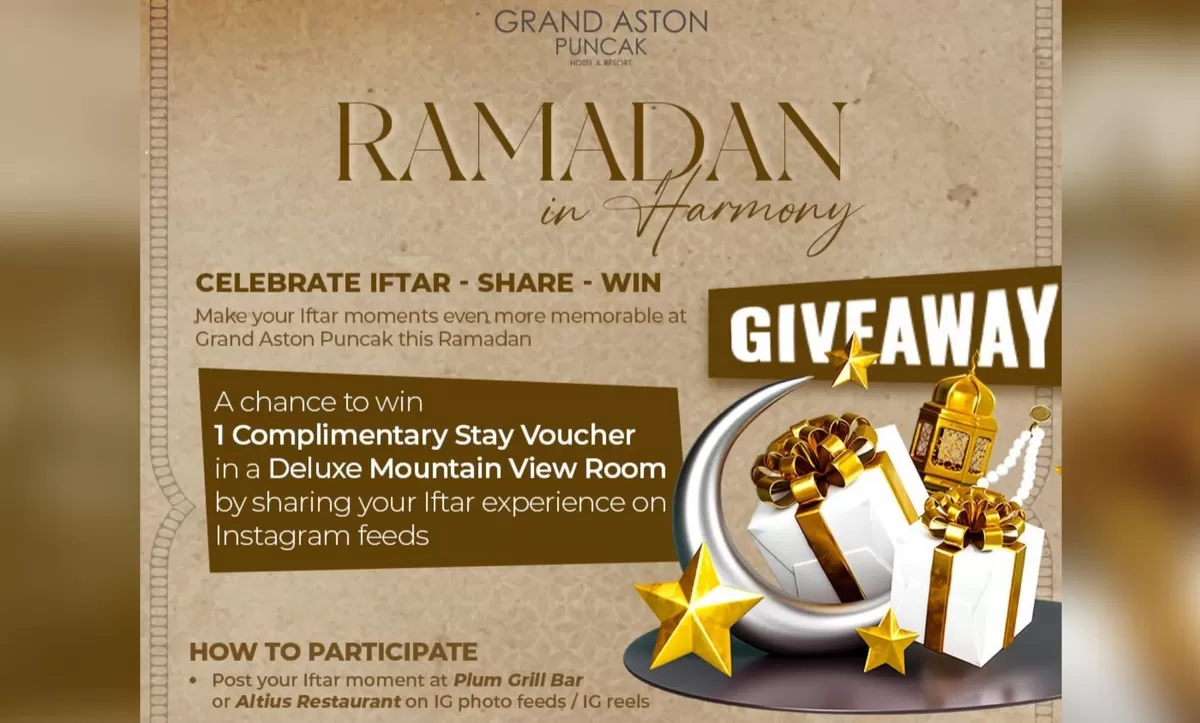 Buka puasa di Grand Aston Puncak berhadiah menginap gratis. (FOTO: Instagram @grandastonpuncak)