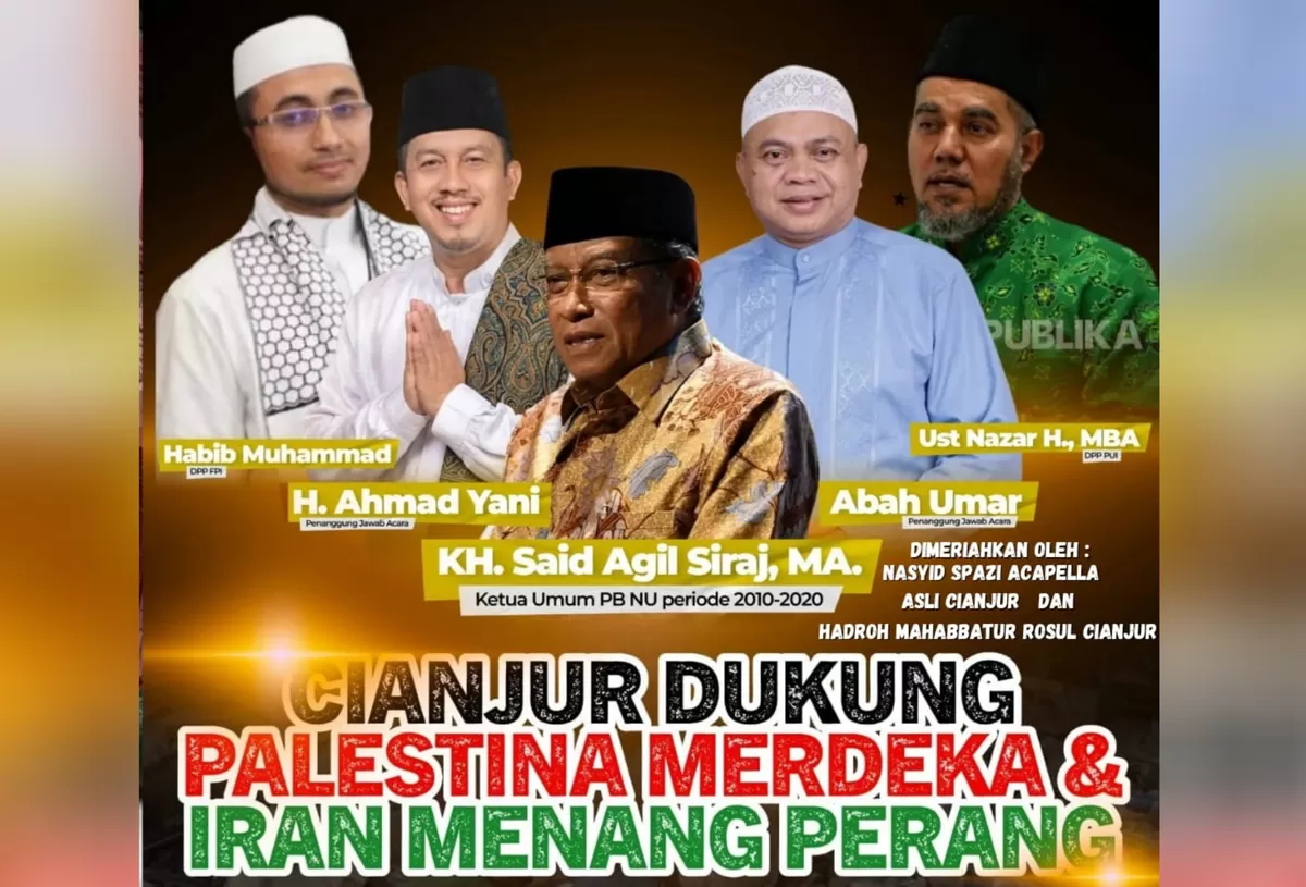 Aksi solidaritas Palestina di Cianjur. (FOTO: Ist)
