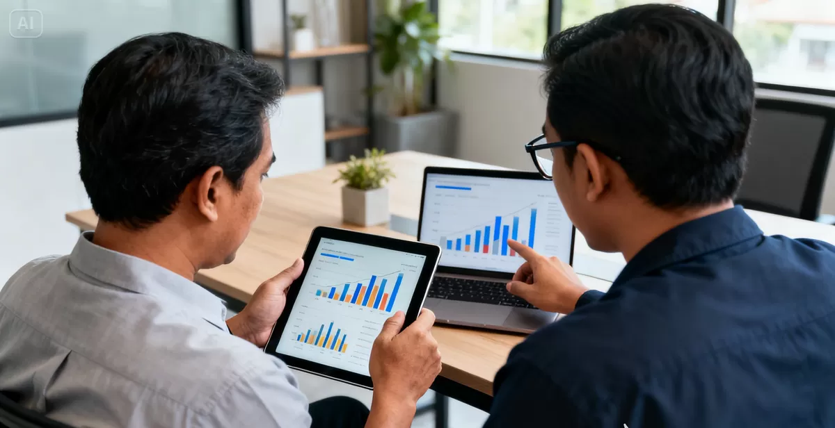 Data intelligence sangat dibutuhkan dalam sebua organisasi modern saat ini. (Pejuangkantoran.com/Made with Dreamina)
