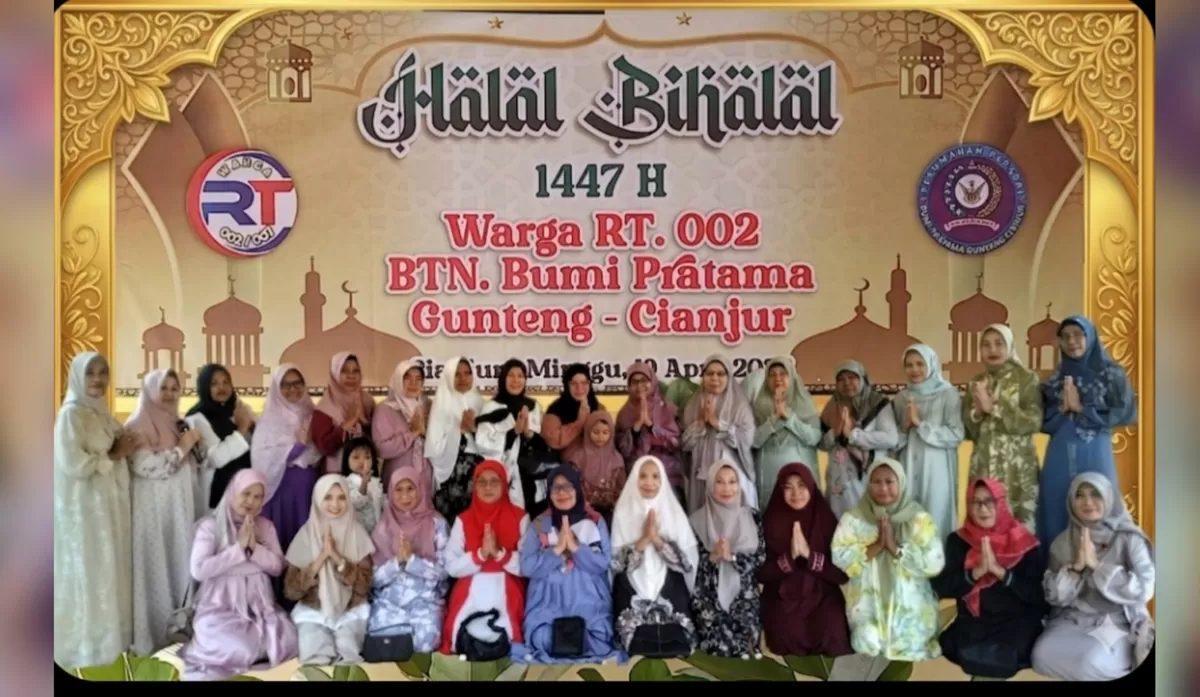 Warga RT 002 Perum Pepabri Gunteng gelar Halalbihalal. (FOTO: Ist)