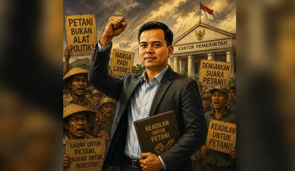 Ironi pidato sektor pertanian. (FOTO: AI)