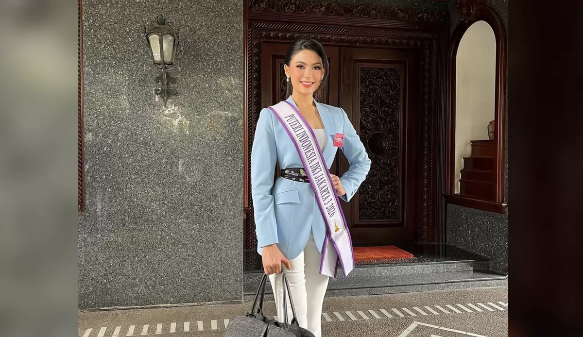 Momen Puteri Indonesia DKI Jakarta 3 2026, Karina Moudy, di gedung KPK. (FOTO: Instagram @karinamoudy)