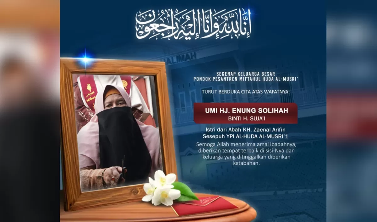 Sesepuh Ponpes Al Musri Cianjur Hj Enung Solihah kini telah wafat. (FOTO: Ist)