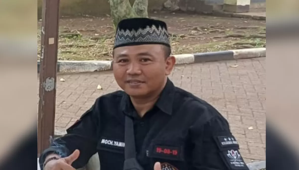 Murid Perguruan Ilmu Laduni Beladiri dan Pengobatan Al Baathin Al Waliyy Indonesia Moch Yamin memberikan keterangan terkait Milad ke-7 perguruan di Cianjur. (FOTO: Ist)