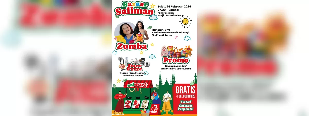 Hadirkan promo daging murah dan Zumba bersama Puteri Indonesia di Bazaar Saliman. (FOTO: Istimewa)