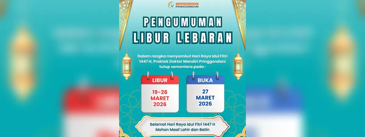 Jadwal libur lebaran 2026 praktek dokter Mandiri Pringgondani Cianjur. (FOTO: Ist)