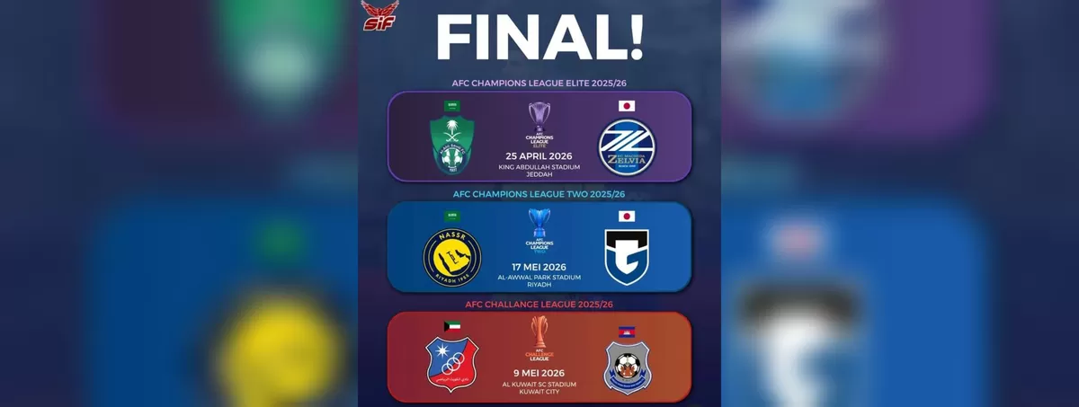Jadwal lengkap final Kompetisi Antarklub AFC 2025/2026. (FOTO: Ist)