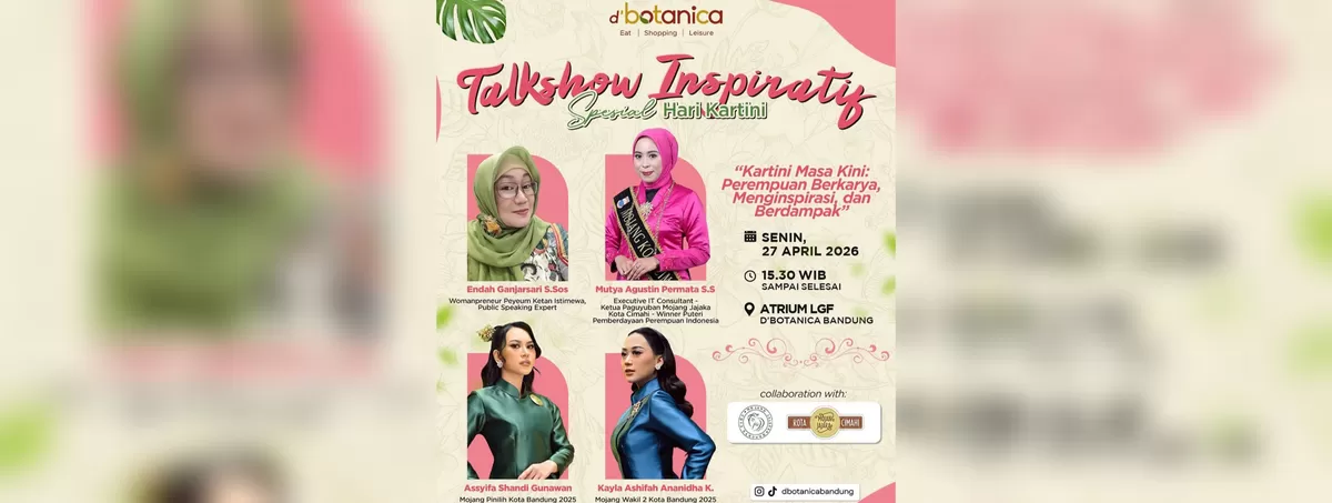 Talkshow Hari Kartini d'Botanica Bandung. (FOTO: Instagram @dbotanicabandung)