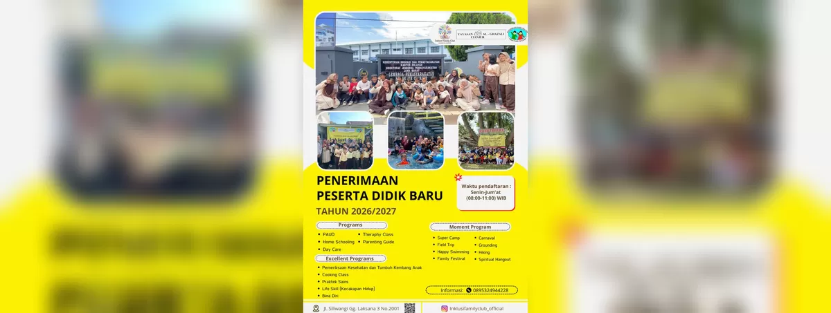Yayasan Al-Ghazali Cianjur buka pendaftaran siswa baru. (FOTO: Ist) (Ist)