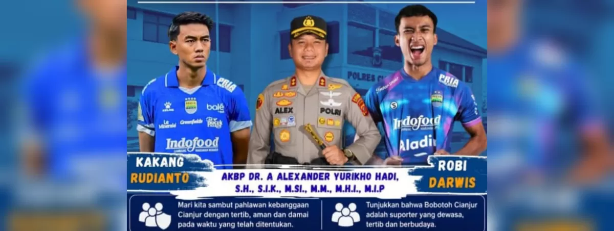 Sambut Kakang Rudianto dan Robi Darwis, Polres Cianjur gelar konvoi 'Mapag Jawara' (Ist)