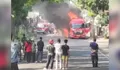 Rem Overheat Picu Kebakaran Truk Tangki Pertalite Pertamina di Cianjur