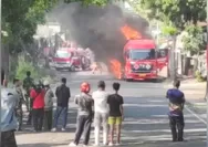 Rem Overheat Picu Kebakaran Truk Tangki Pertalite Pertamina di Cianjur