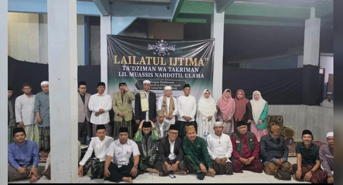 Suasana Lailatul Ijtima PCNU Kabupaten Cianjur yang bertempat di Pondok Pesantren Darunnidzom, Kampung Rageng Pengalihan, RT 003 RW 008, Desa Sukamaju, Kecamatan Cianjur, Kabupaten Cianjur. (FOTO: Ist)