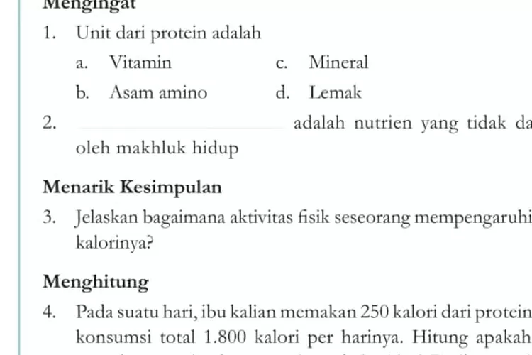 Kunci Jawaban IPA Kelas 8 Halaman 53-54 Kurikulum Merdeka, Makanan Dan ...