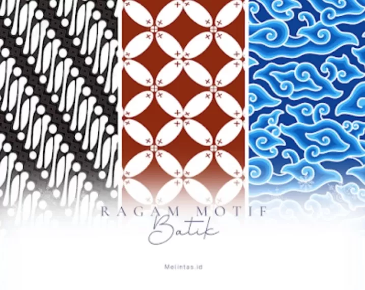Contoh Ragam Motif Batik (Parang, Kawung dan Mega Mendung)  kolase by canva education- Tuti Trisnowati  