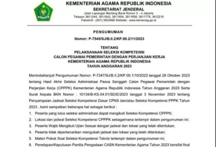 Kemenang Resmi Menyampaikan Pengumuman Tentang Pelaksanaan Seleksi ...