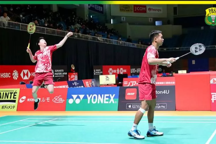 Kevin/Rahmat berhasil tumbangkan wakil China Taipei di Kumamoto Masters Japan 2023 (Instagram @badminton.ina)