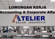 PT. Atelier Solar Indonesia saat iIni Membuka Lowongan Kerja Posisi Accounting & Corporate Affairs