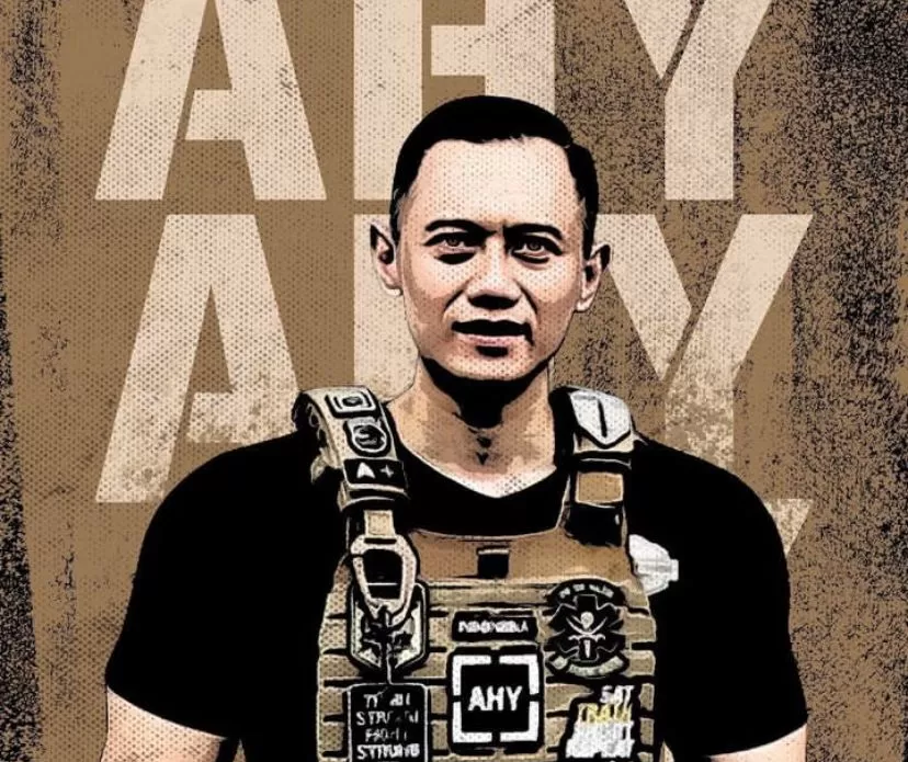 Gambar AHY yang berasal dari desain rekan-rekan kerjanya. (Instagram / @agusyudhoyono)