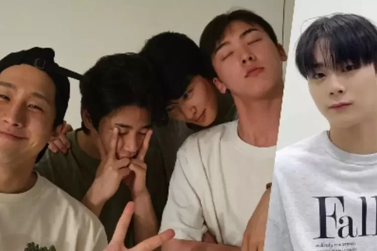 Anggota ASTRO Cha Eun Woo, Sanha dan MJ mengenang satu tahun kepergian Moonbin (Instagram)