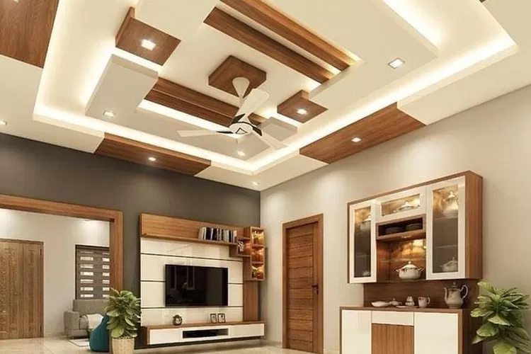 Ilustrasi lampu plafon minimalis untuk ruangan dalam rumah