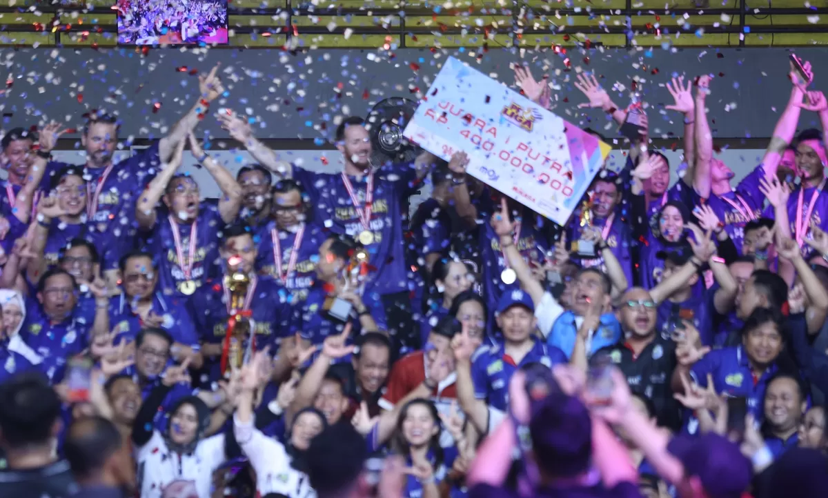 Jakarta LavAni Livin' Transmedia berhasil merebut kembali juara Proliga 2026 usai membekuk Jakarta Bhayangkara Presisi dengan skor 3-1 (25-22, 25-20, 18-25, 25-22) dalam laga leg kedua Grand Final Proliga 2026.