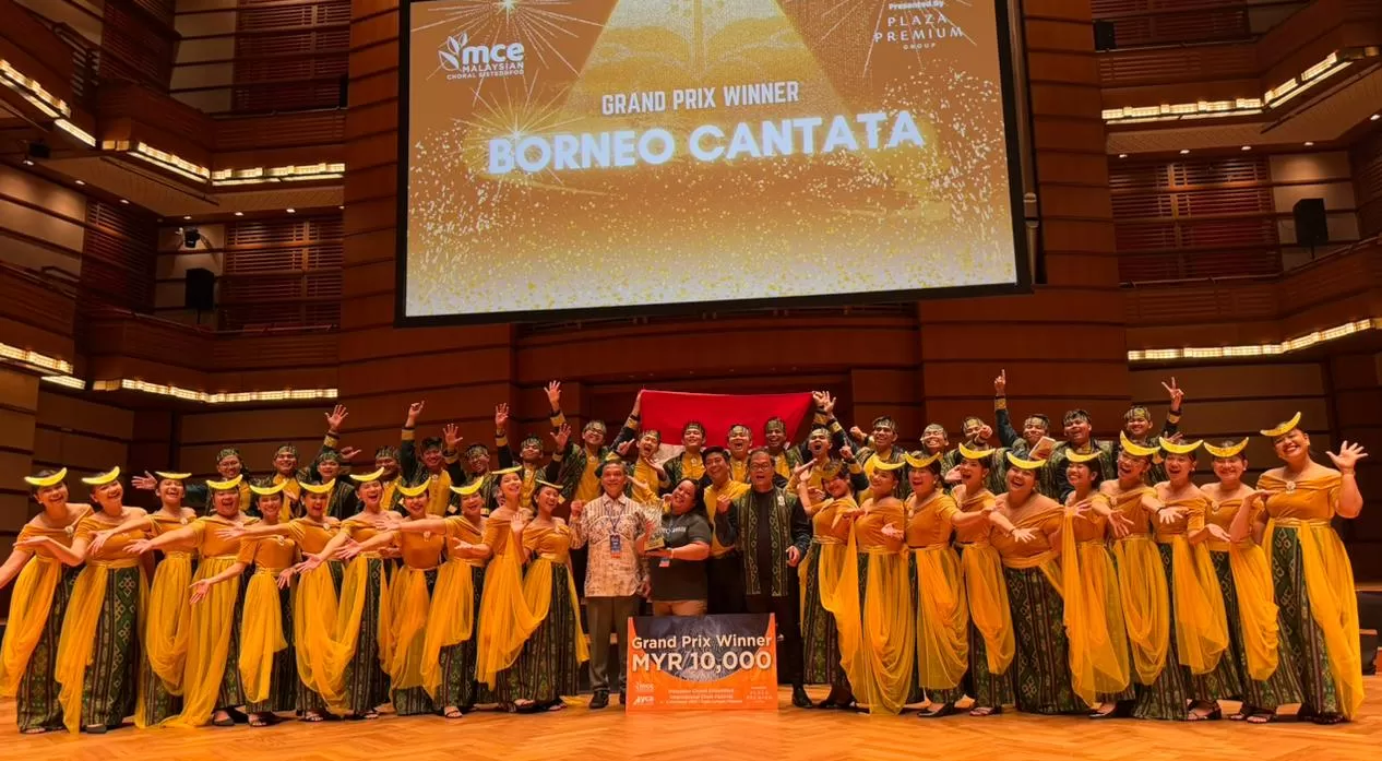 CAPAIAN: Borneo Cantata meraih Grand Prix Winner Malaysian Choral Eisteddfod (MCE) 2025, Minggu, 11 November 2025. (ISTIMEWA)