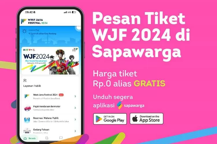 Dapatkan Tiket Gratis Konser Musik West Java Festival 2024 Melalui Aplikasi Sapawarga (Pemprov Jabar / GoraJuara.com)