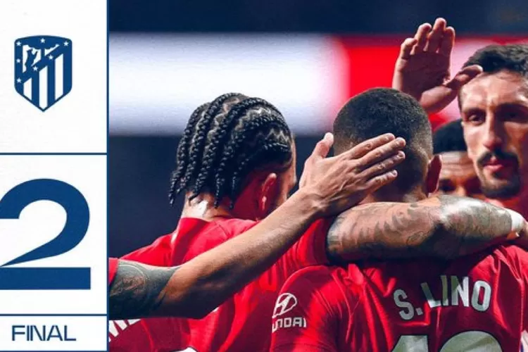 Pemain Atletico Madrid Rayakan Gol (X goldeorooffi_)